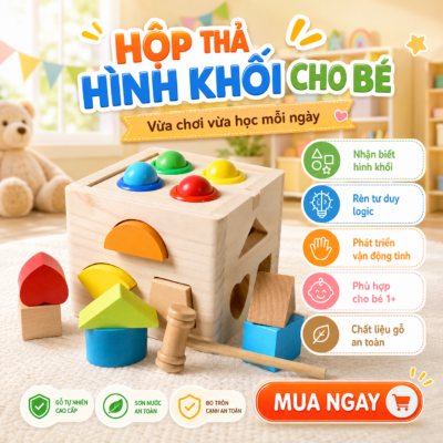 đồ chơi thả hình khối cho bé