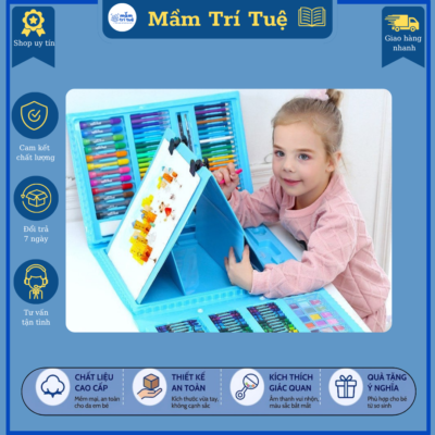 Bộ Bút Tô Màu 208 Màu Cho Trẻ Từ 3 Tuổi