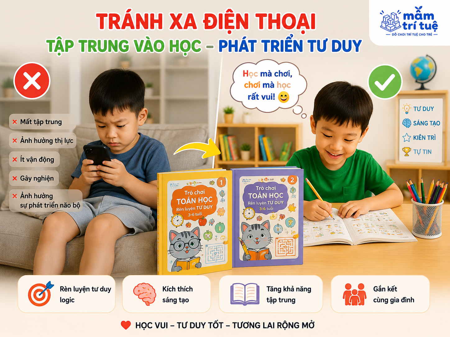 Sách trò chơi toán học rèn luyện tư duy
