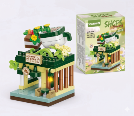 mo hinh lego am thuc duong pho